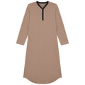 25W261M - Contrast Placket Lounge Shirt Dress